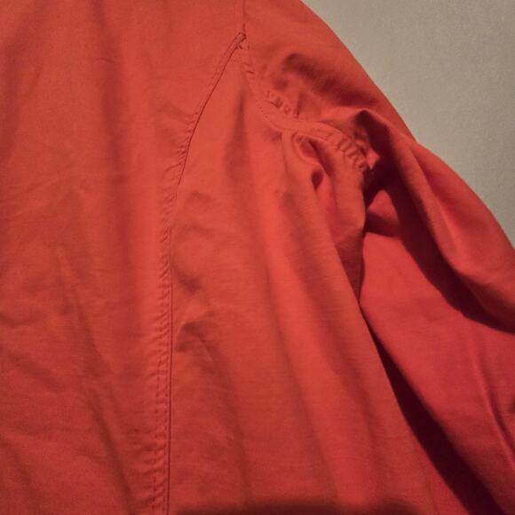 Talbots 100% Cotton Jacket Womens Plus 1X Orange Fall Autumn Pockets Classic EUC - Picture 12 of 12